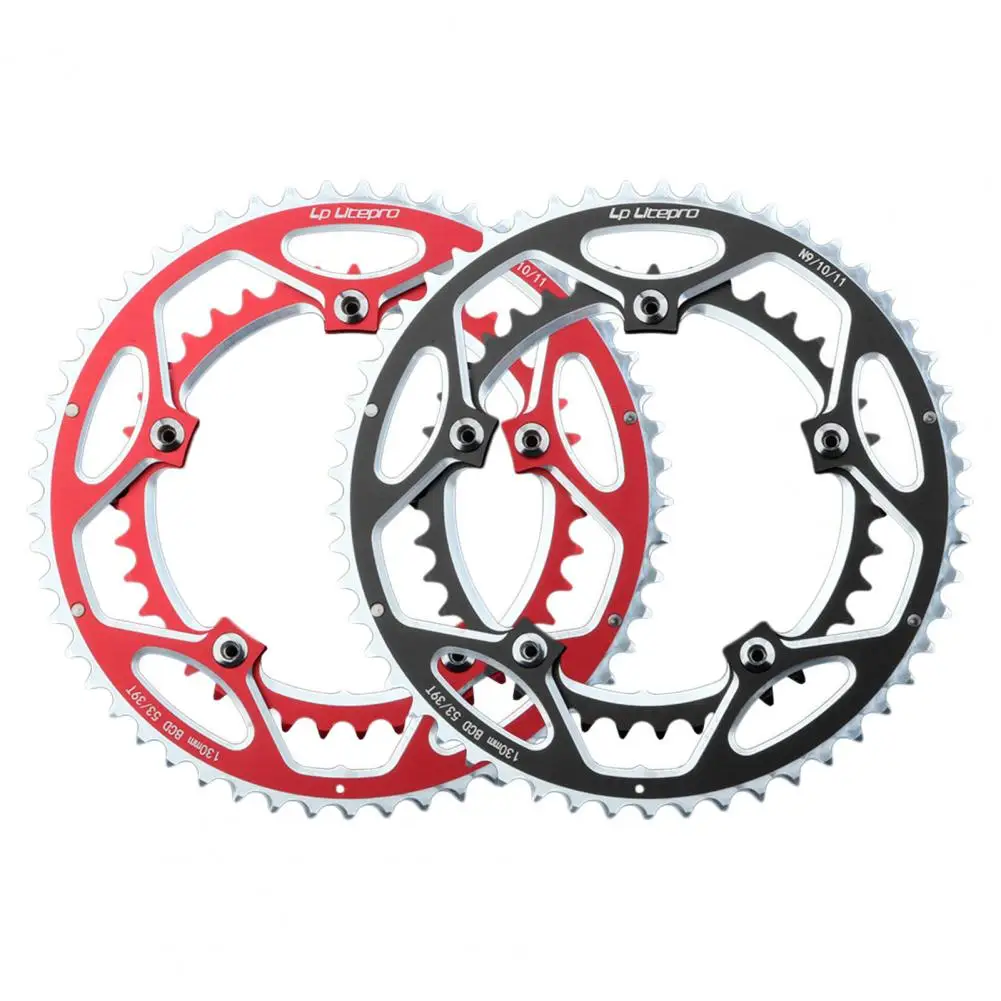 

Lp-Litepro 130BCD Crankset Tooth Plate Aluminum Alloy 53T-39T Double Disc Bike Chain Wheel Mountain Bike Chainring Bicycle Parts