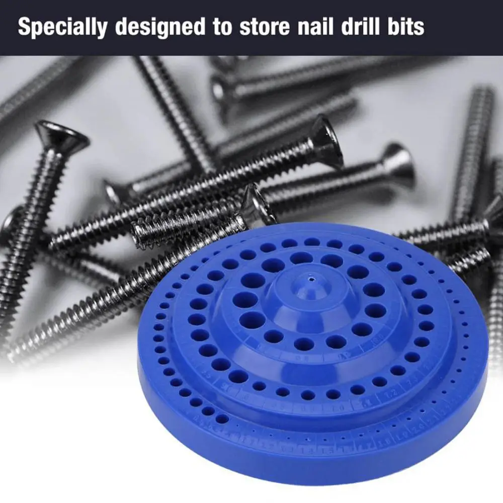 Blue Hard Can Hold 100Pcs Hole Tool Stand Drill Bit Organizer Drill Bit Storage Case