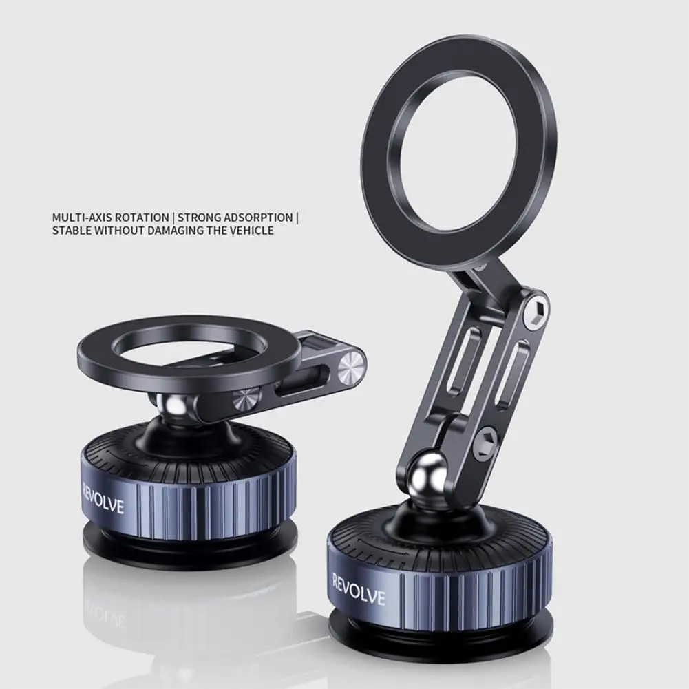 

Magnetic Car Phone Holder Foldable Rotatable Vacuum Adsorption Strong Suction Stand For Mobile Phone Car Bracket