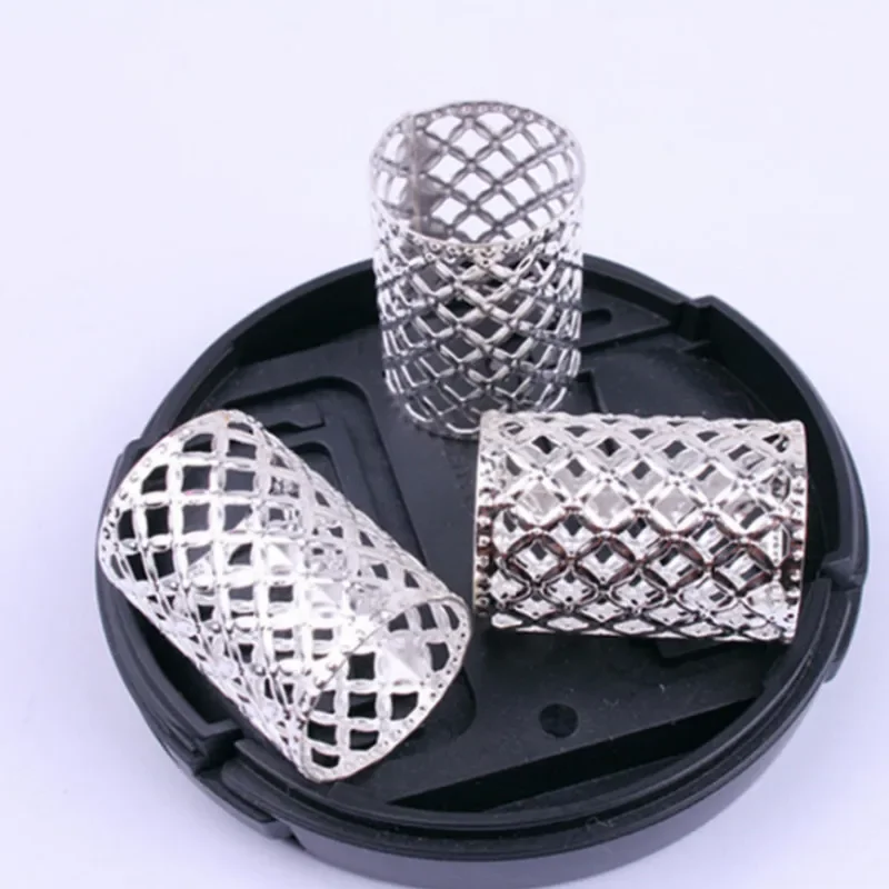 5Pcs/Lot Golden/Silver Hair Dread Braids Dreadlock Beads Adjustable Cuff Clip Approx 15mm Hole Large Ring Hair Ring