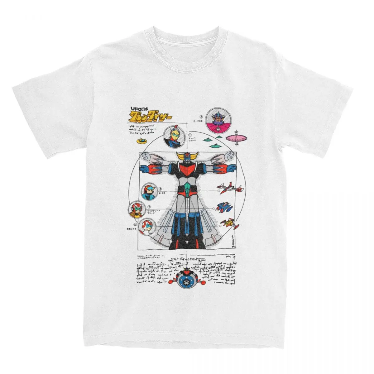 UFO Robot Grendizer Goldorak Men Women T Shirts Goldrake Japan Robots Merchandise Funny Tees T-Shirt 100% Cotton Gift Idea Tops