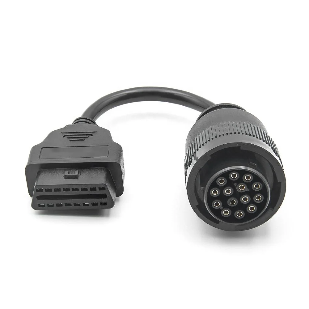 

Соединительный кабель для диагностического инструмента, 14-контактный разъем «мама» к OBD2, 16-контактный разъем OBDII, кабель-адаптер для грузовика CAT