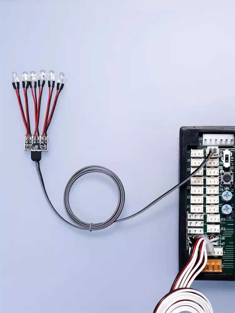 1 ~ 6 Ph2.0 어댑터 케이블 조명 제어 호스트-Tamiya Rc 보트 트럭 FH16 Arocs 770s 크롤러 Traxxas Trx4 용 LED 어댑터 케이블