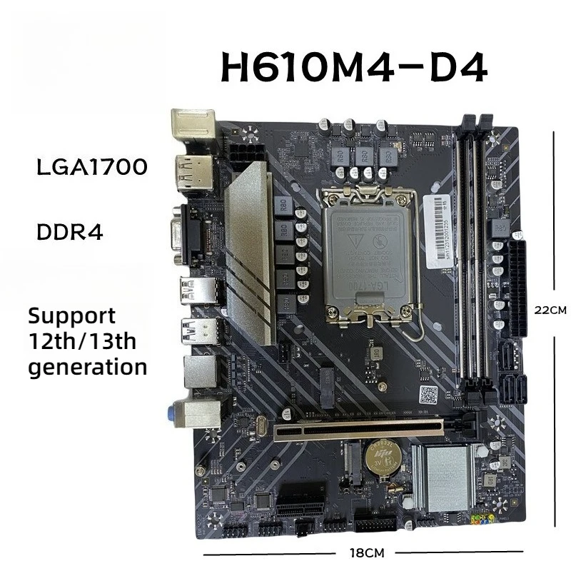 

Original H610 main board LGA1700 pin DP desktop motherboard supports 12th generation 14th generation CPU memory slot DDR4