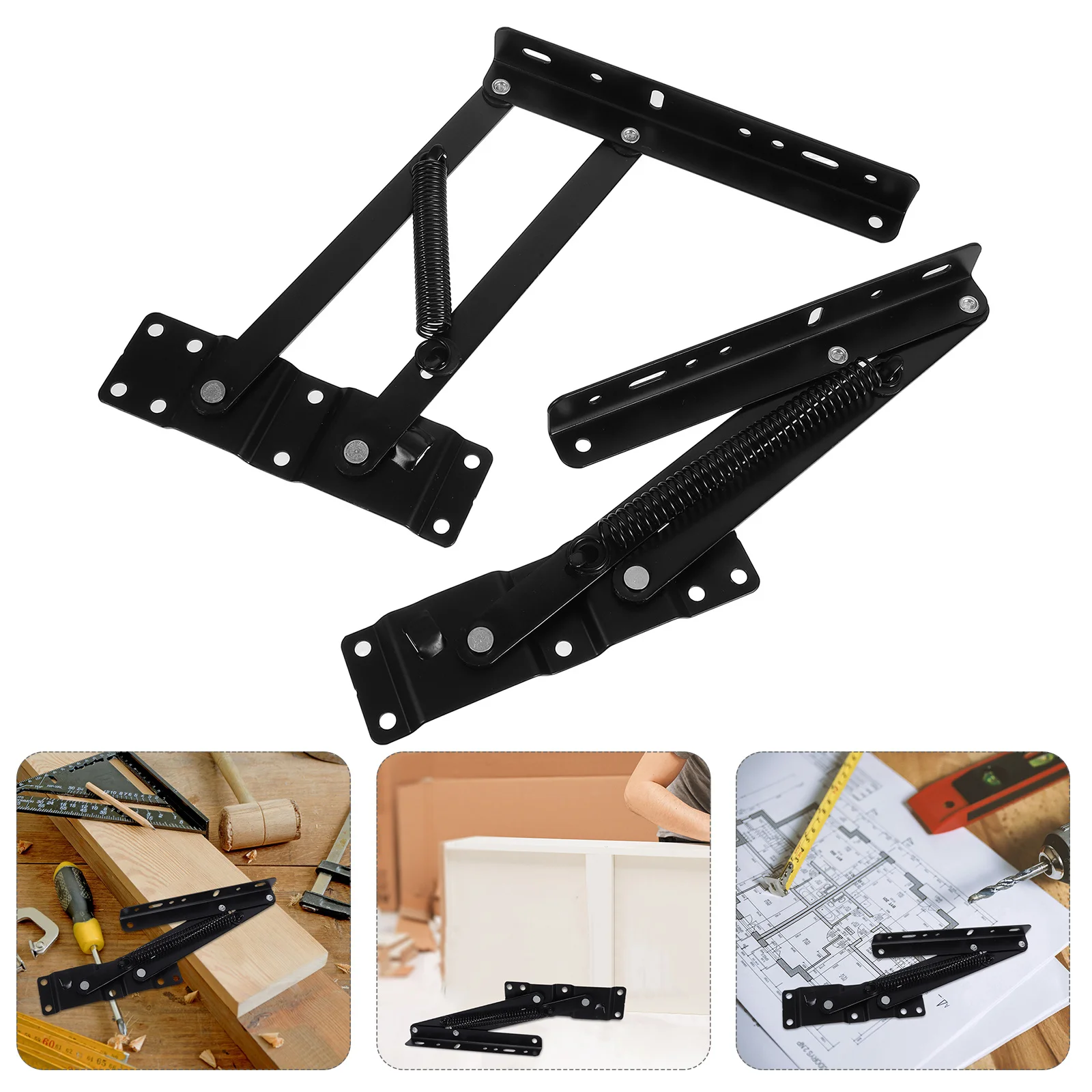 

2 pcs Desktop Lift Mechanism Heavy Duty Hydraulic Folding Hinge For Coffee Table Furniture Cabinet Adjustable Height Hardware