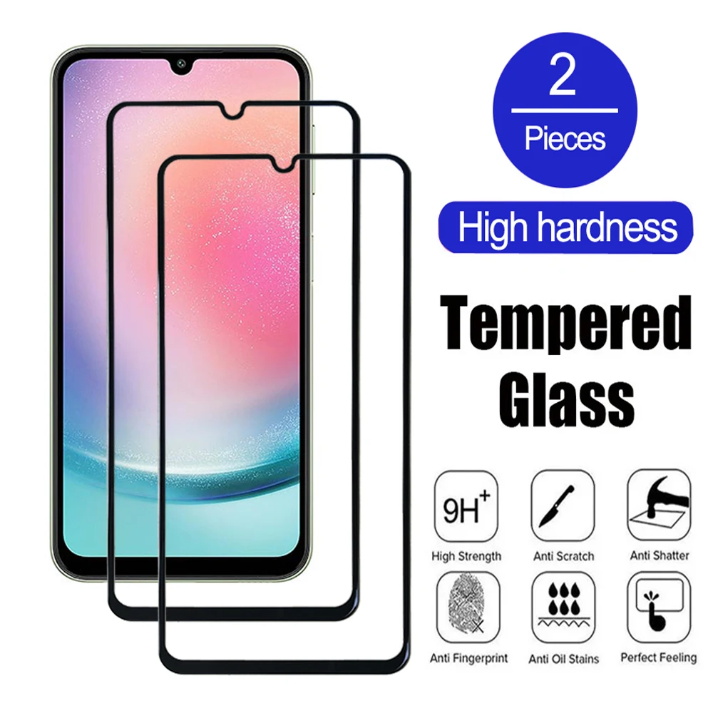 2Pcs Clear Tempered Glass For Samsung Galaxy A31 A32 A33 A34 A35 A21 A22 A23 A24 A25 4G5G Screen Protector For Samsung A21s Film