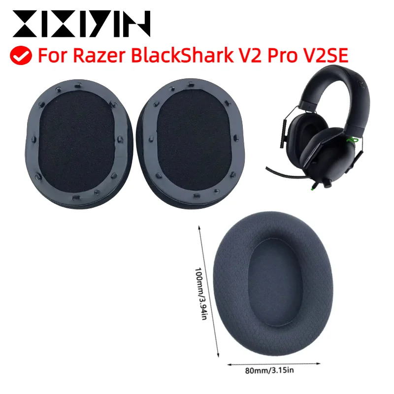 

Ear pads for Razer BlackShark V2 Pro V2SE replacement headphones Softer Protein Leather Earpads