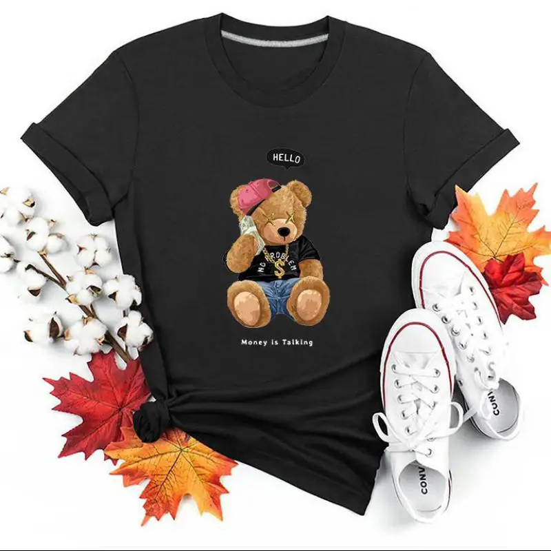 100% Cotton Call Bear T Shirts Women Summer Top T Shirts Unisex Short Sleeve O Neck T Shirts 2022 Women's Fashion Shirts S-4XL