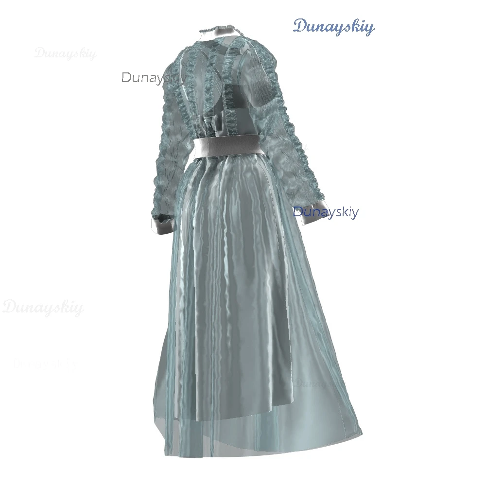 2024 Tim Astrid Deetz Cosplay Women Costume Beetle Fantasia Grey Dazzle Dress Outfits Halloween Carnival Adult Kids Size