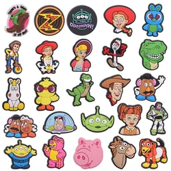 Dijes de dibujos animados de Disney para niños, 1 piezas, Toy Story, Woody, Buzz Lightyear, hebillas de PVC para zapatos de jardín, decoración, regalo x-max, gran oferta