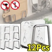 Kitchen Sponges Holder Stainless Steel Sink Shelf Adhesive Holders Drain Drying Rack Wall Hooks Accessories Storage Organizer