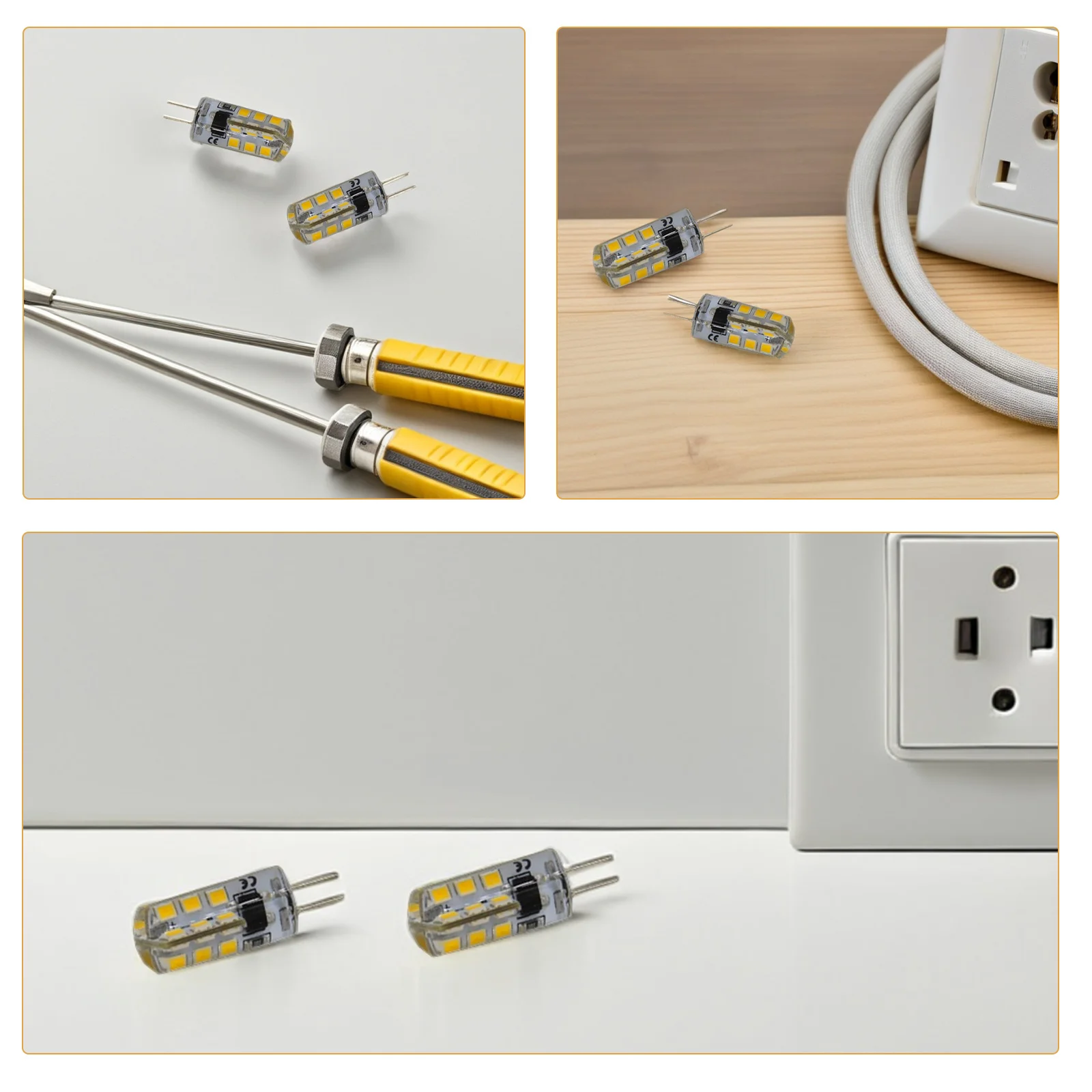 

10Pcs G4 LED Light Bulb 220V 2.5W Warm White 180Lm 24 Smd 2835 High Efficiency Lamp Replacement G4 LED Bulb 220V