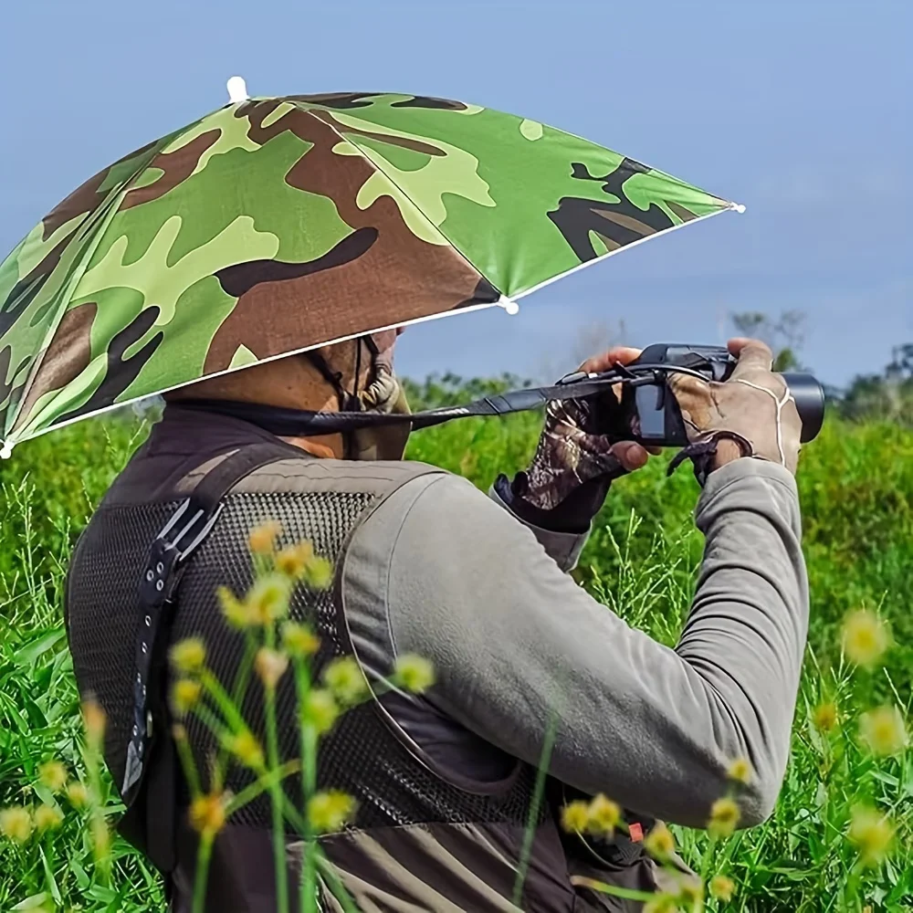 Topi Payung dengan Ikat Kepala - Outdoor Camping Hat ulasan dan harga