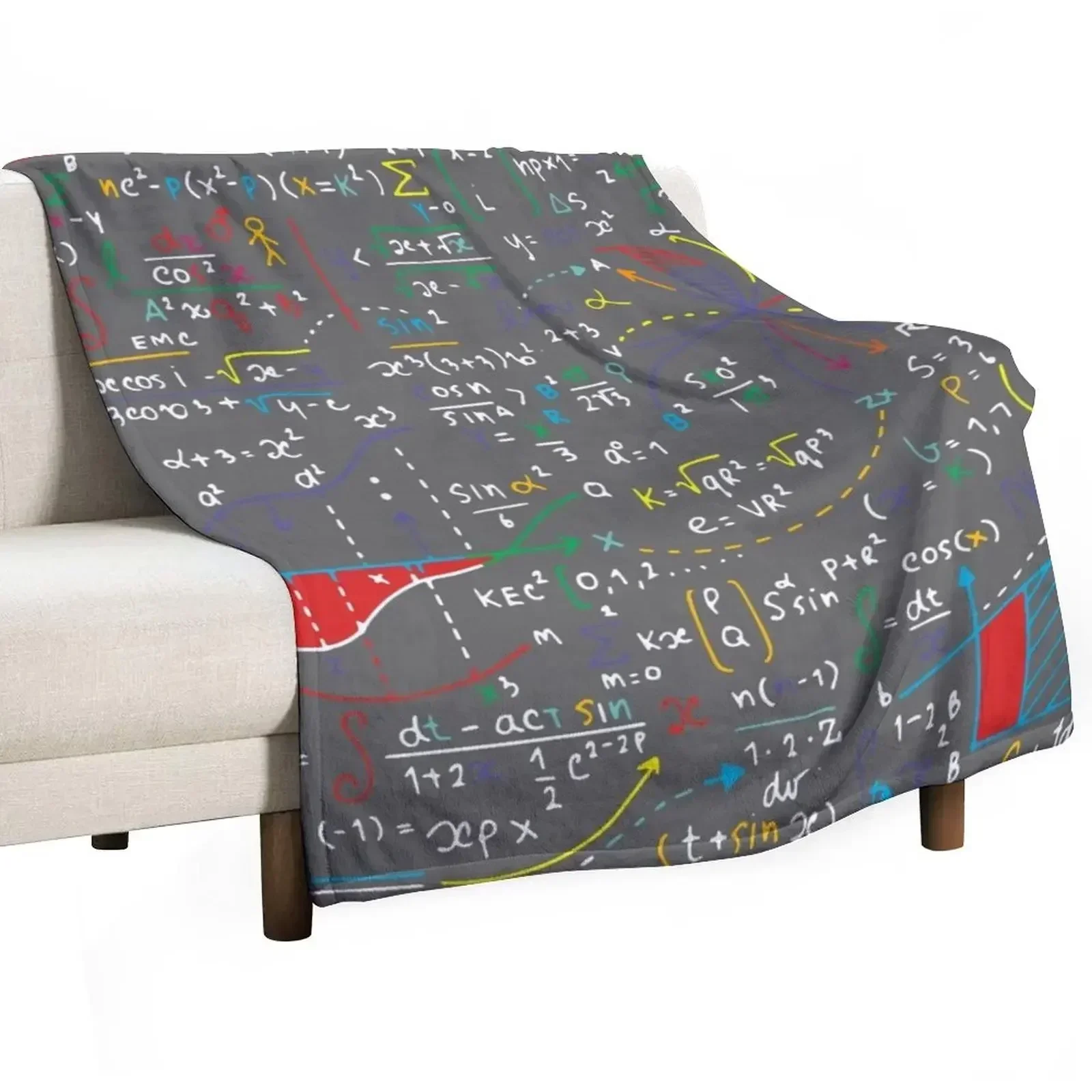 Math Handwritten Throw Blanket Decorative Beds for sofa Flannel Fabric blankets and throws Sofa Throw Shaggy Blankets