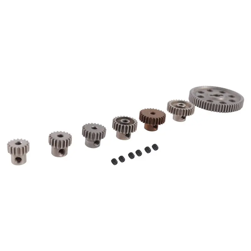 CYGJ-11184 Metal Diff Main Gear 64T Motor Pinion Gears For 1/10 RC Car HSP Himoto Amax Redcat Exceed 94111 Parts