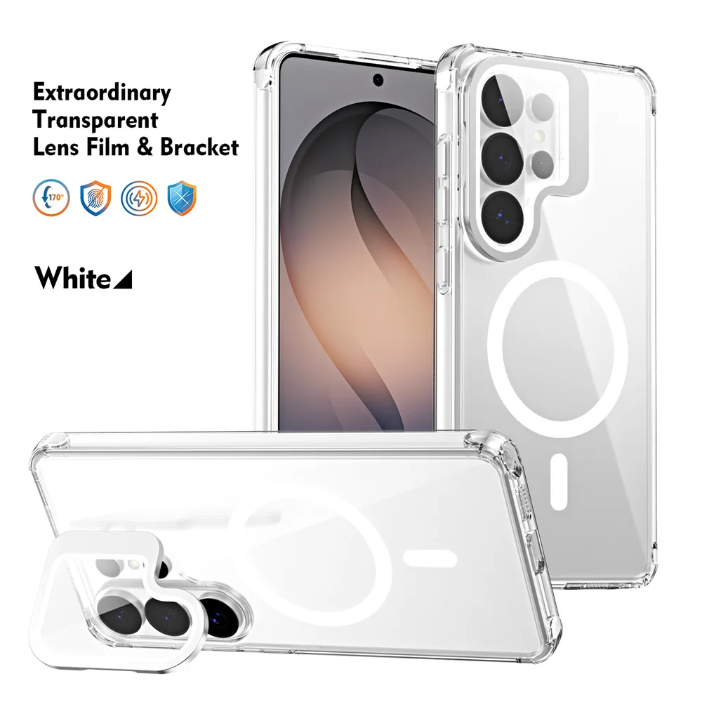 Magsafe Magnetische Standhalter-Hülle für Samsung S26 Ultra S25 FE S24 Plus S22 S24 A56 A57 A17 mit Glas-Kameraschutz – Detail 12