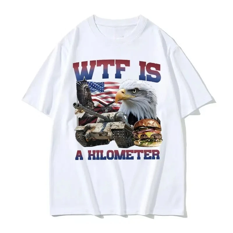 ماذا يفعل كيلومتر واحد؟ مضحك الرموز التعبيرية نمط تي شيرت المرأة موضة تي شيرت ريترو عادية قصيرة الأكمام تي شيرت Y2K Y2K