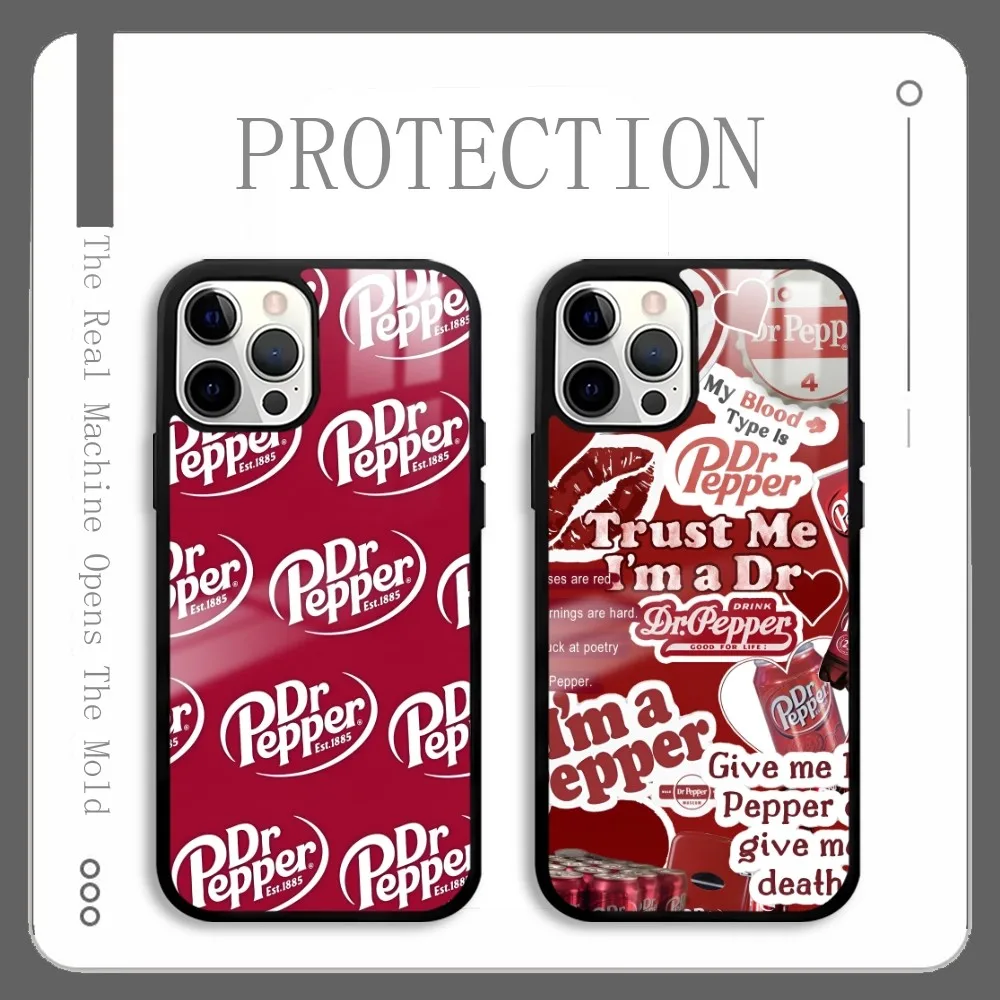 Cherry D-Dr-P-Pepper Drinks Phone Case For IPhone 16 15 14 13 12 11 Pro Xs Max Mini Plus Celulares Hard Funda