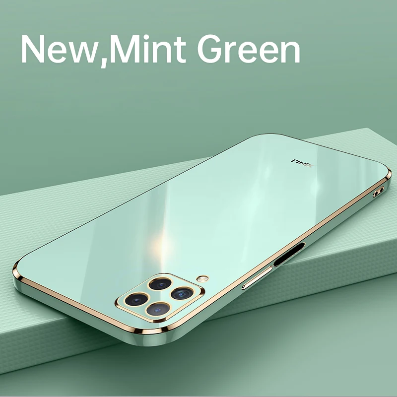 Модный чехол для телефона Samsung Galaxy A22 A22S A12 F12 M12 M62 F62 M32 M53 M33 F42 4G 5G, мягкий силиконовый квадратный чехол-накладка