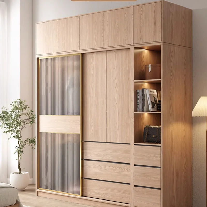 

Gentleman Individual Wardrobe Bathroom Household Luxury Wooden Girls European Rack Cupboard Narrow Penderie Wardrobes Closet