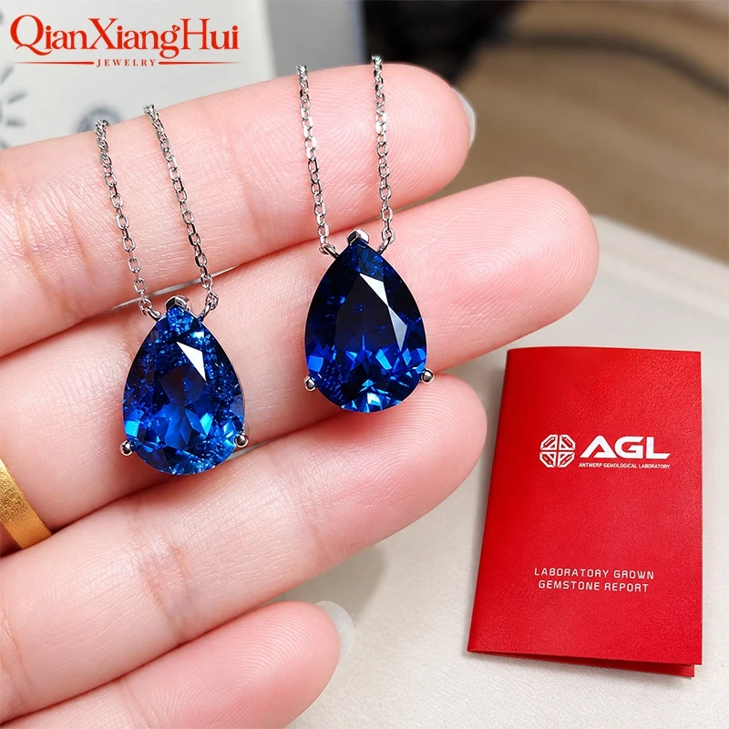 925-silver-pear-shape-7ct-10x14mm-royal-blue-cornflower-blue-lab-grown-created-sapphire-inclusions-stone-jewelry-pendant-necklac