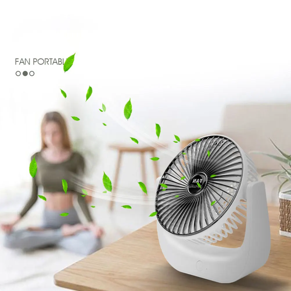 

Portable Fan USB Mini Dormitory Wireless Desk Desktop Quiet Office Black