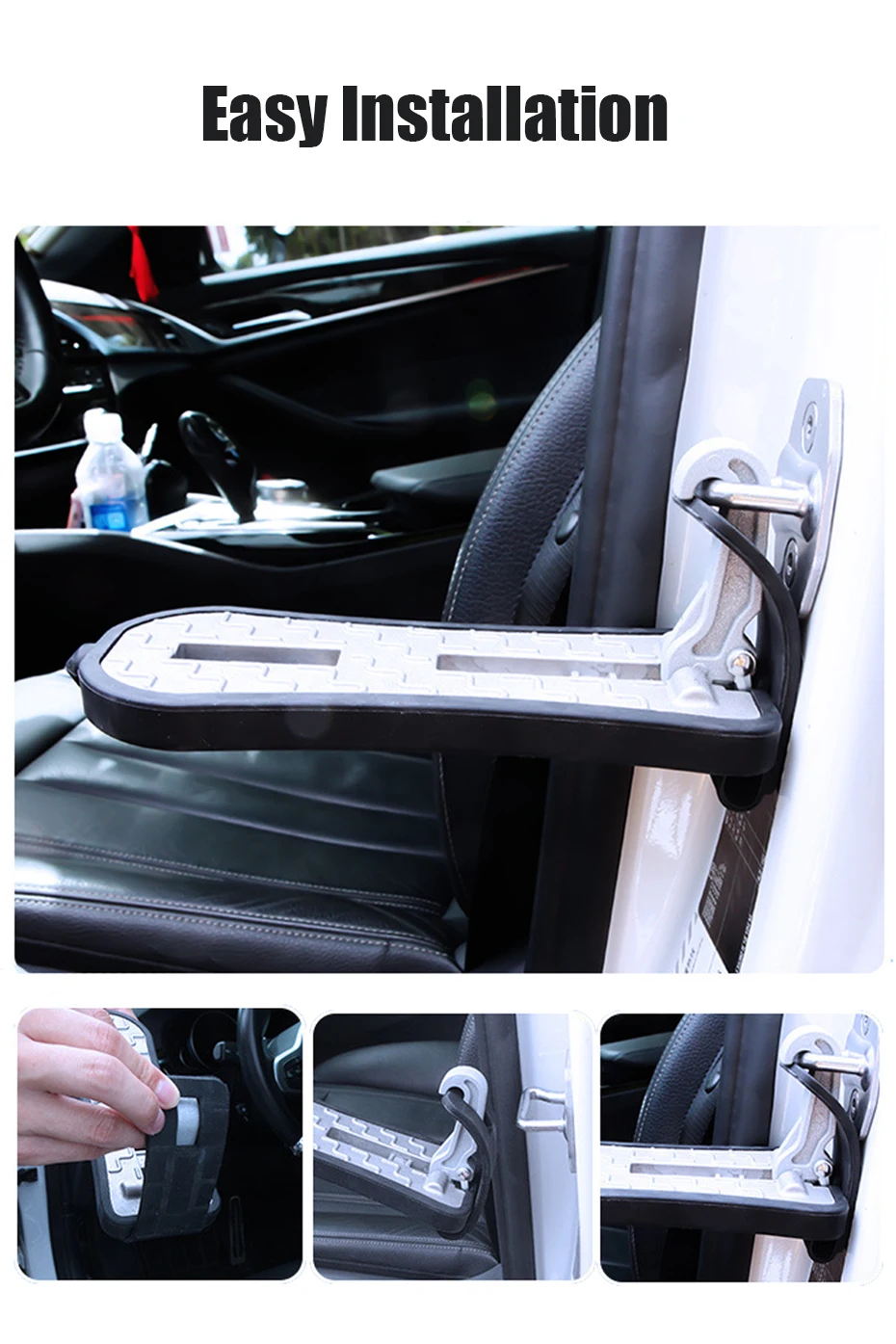Erweiterte faltbare Auto Dachträger Schritt Autotür Schritt Universal Riegel Haken Hilfs Fußpedal Auto Dach Gepäck Trittleiter – Detail 6