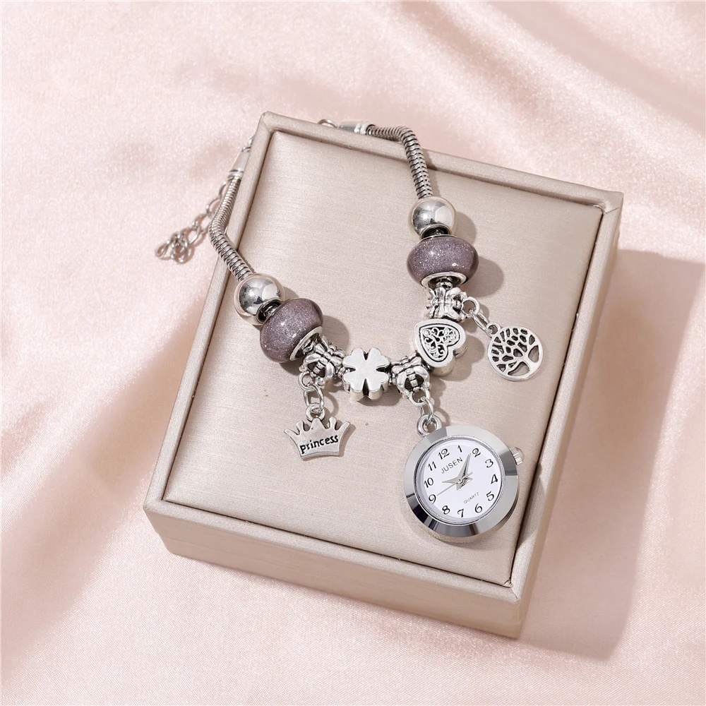 Fashion Beads Bracelet Personality Quartz Women's Bracelet Wrist Watch
