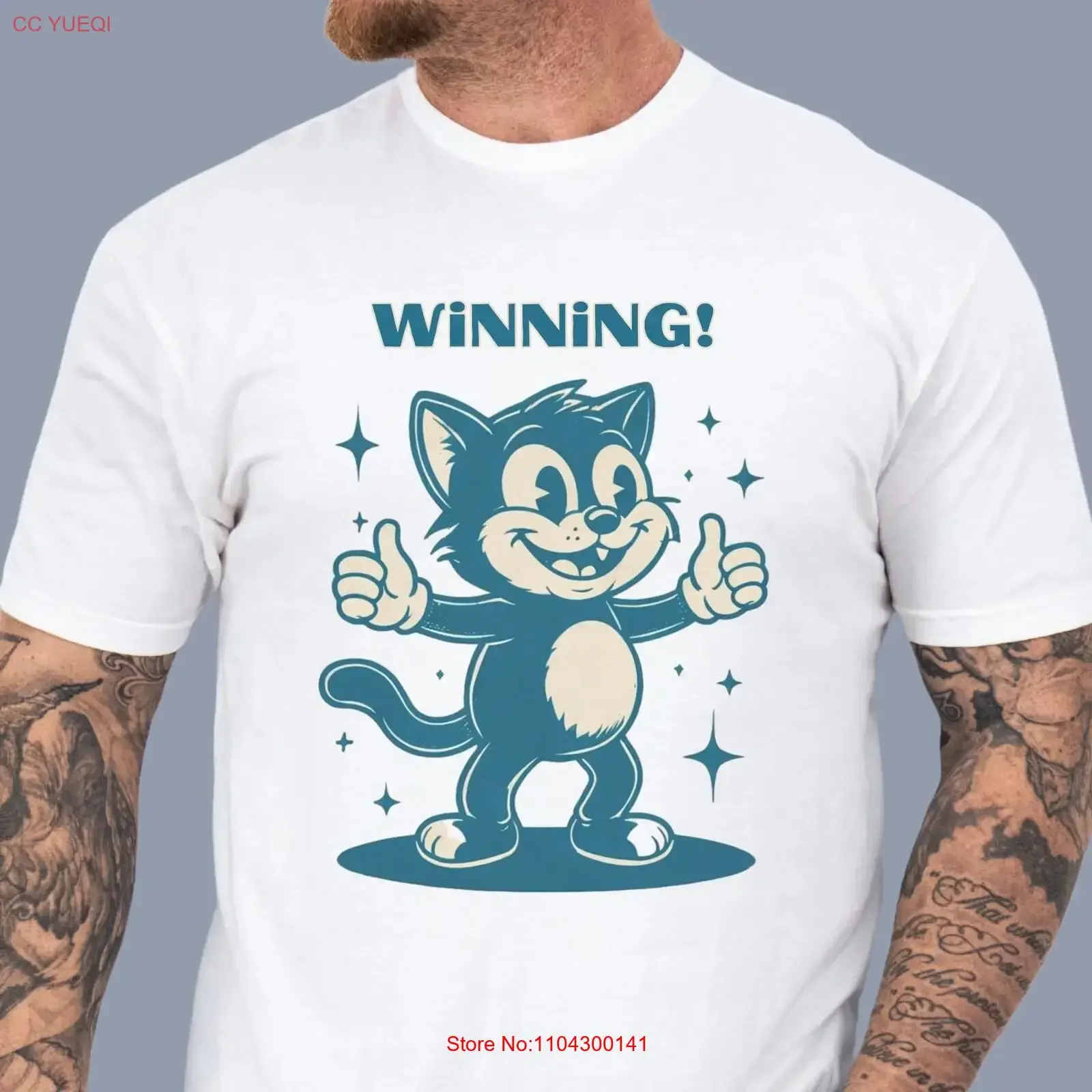 Winning Retro Cat Motivational T Shirt Funny Vintage for Lovers Mental Health Awareness Cartoon vintage Washed