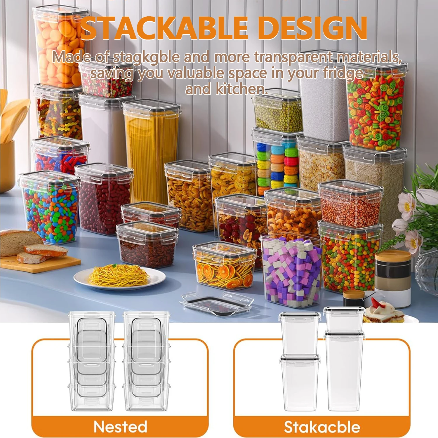 12 Set Wadah Penyimpanan Makan - Food Storage Kitchen Container Set ulasan dan harga