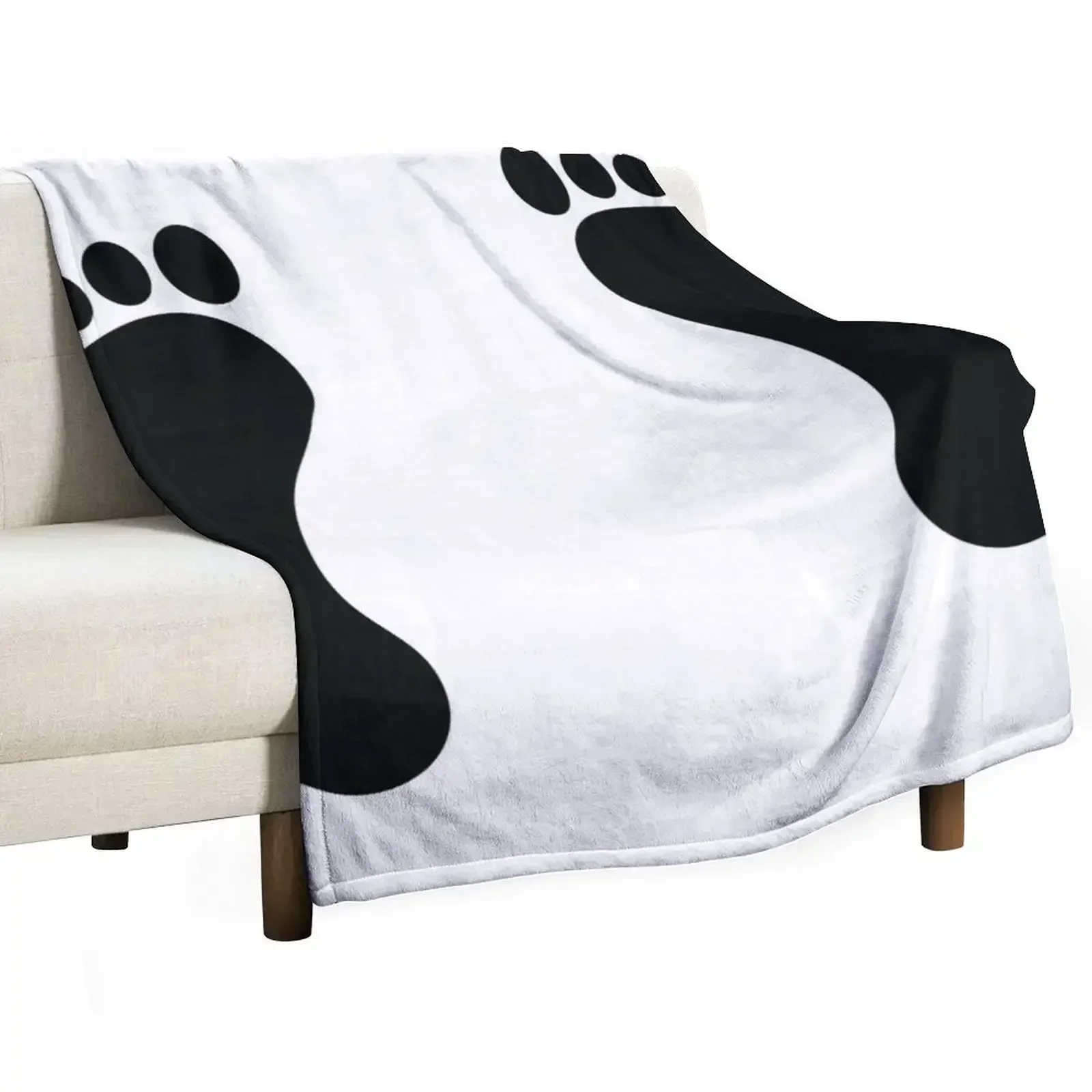 

Footprint Throw Blanket Wrinkle Resistant Lightweight Blanket