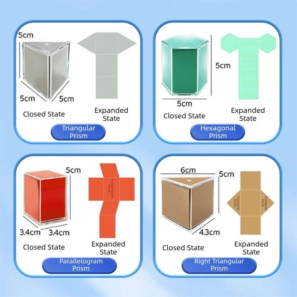 

12/15PCS Multicolor 3D Geometric Blocks Transaprent Paper Math Geometric Shapes Educational Materials Educational Tools