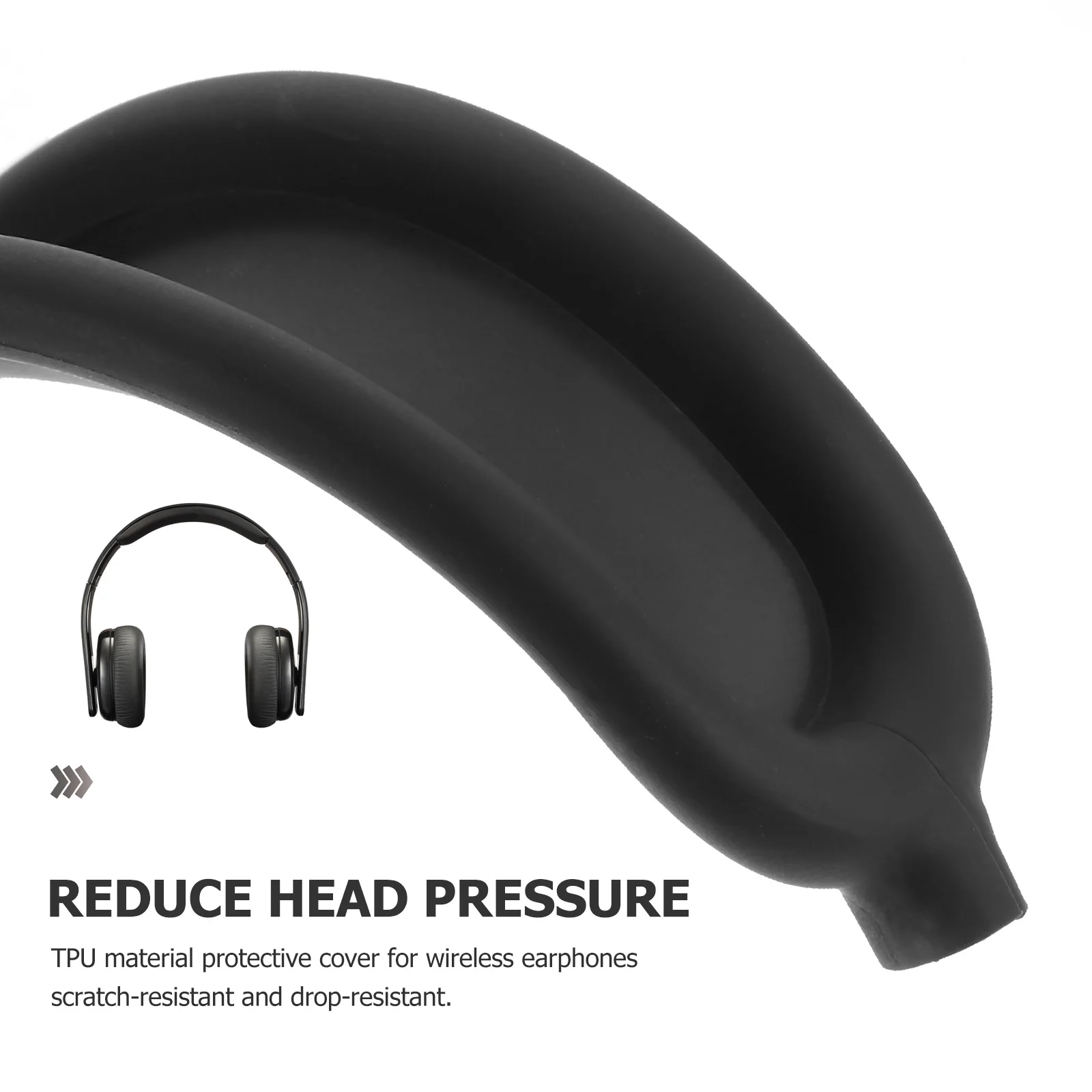 

Headphone Cover Tpu Earphone Case Padding Cushion Scratch Resistant Drop Resistant Headband Comfortable Pressure Relief Bright