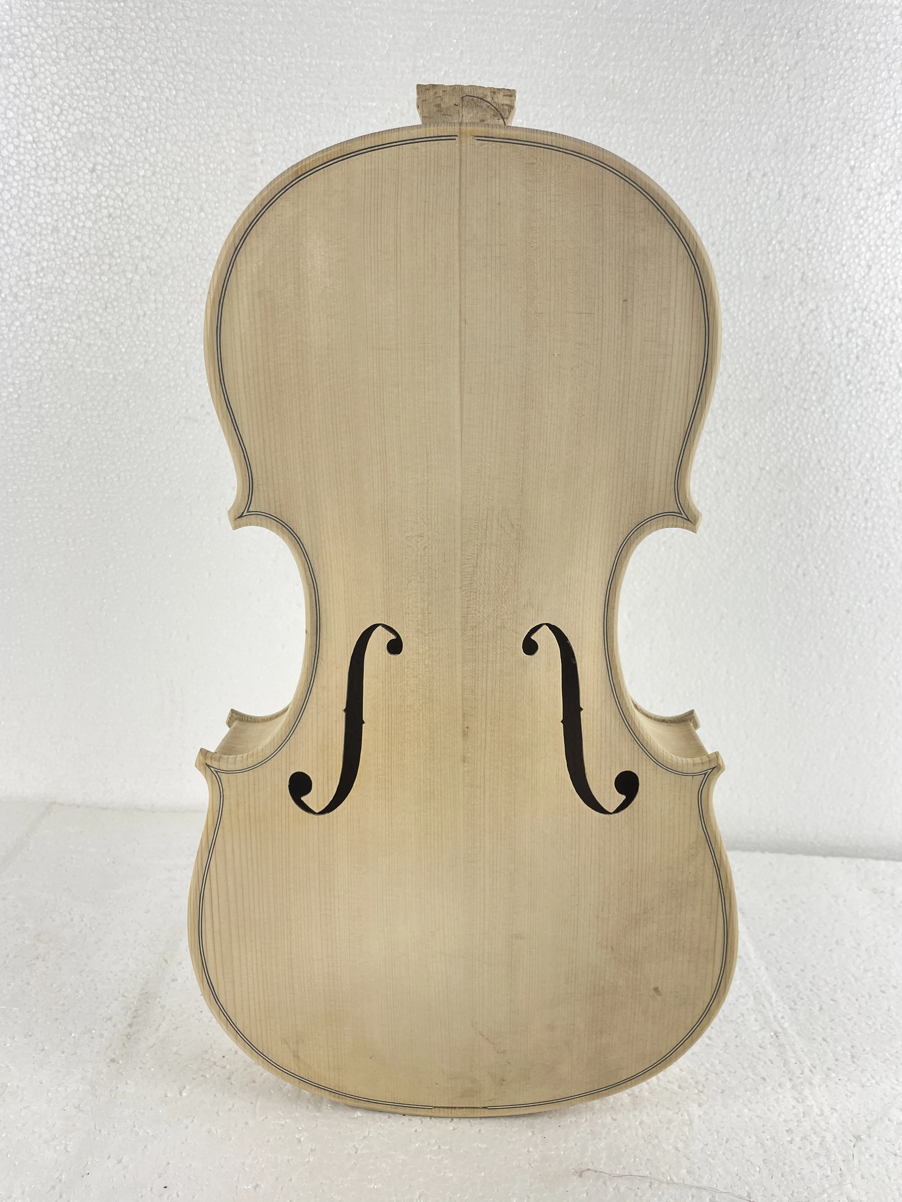 Unpainted White Violin Body, Assembled, Made of European Maple and fir, 15.5 in