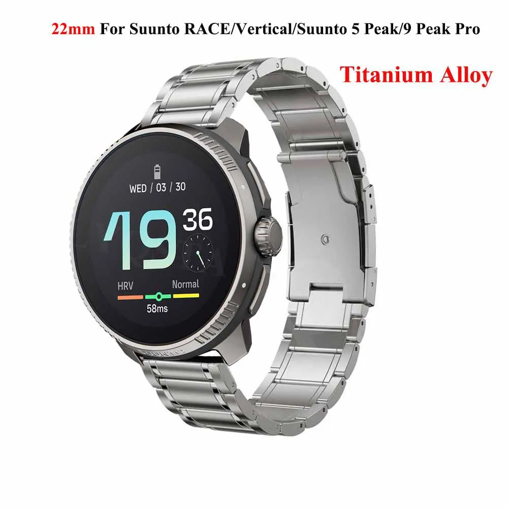 

Браслет из титанового сплава 22 мм + ремешок из нержавеющей стали для Suunto Run/Ocean/Vertical/Race 2/S, ремешок для часов Suunto 5 Peak/9 Peak Pro