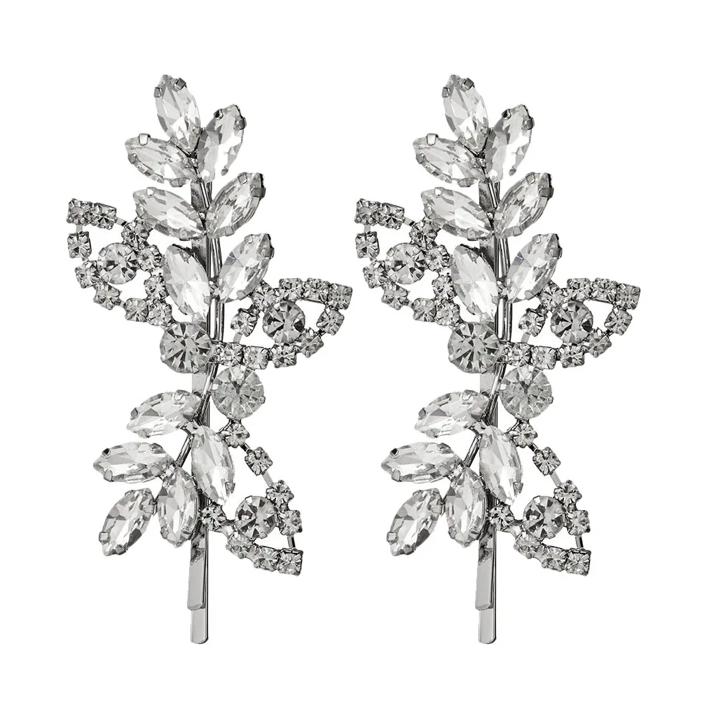 

2Pcs Rhinestone Hair Clips Design Perfect for Daily Party Hair Accessories for Women Rhinestone Barrettes