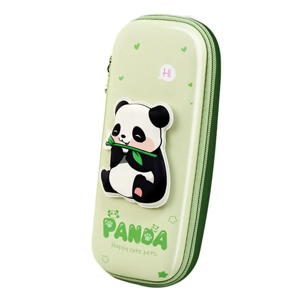 Portable Large Capacity Pencil Case 3D Panda Pen Bag EVA Waterproof Stationery Organizer Girls Boys