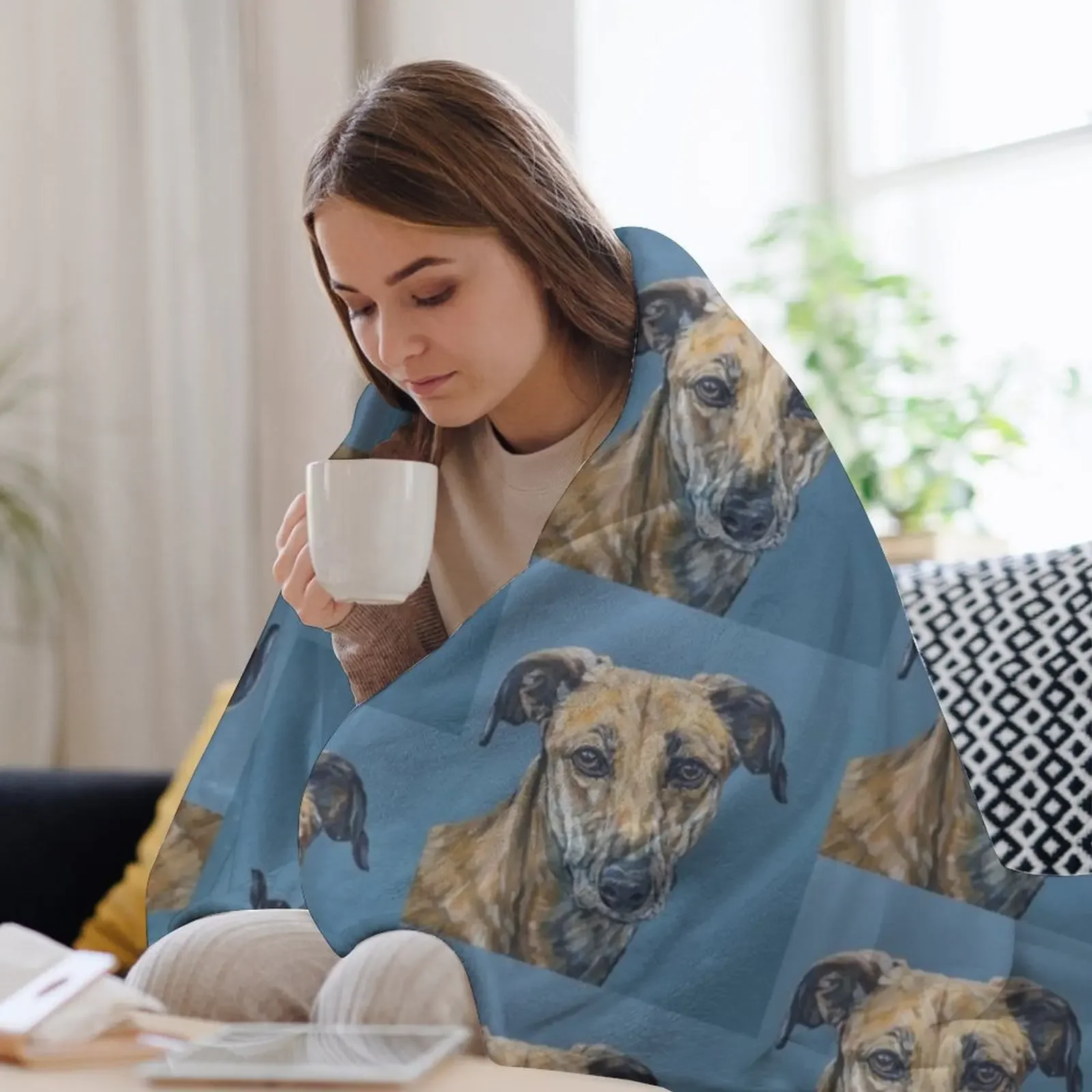 جيك. لوحة فنية للكلاب من قبل الفنان البريطاني المحفوز على جائزة سام فينر رمي بطانية أنيمي أنعم بطانيات أريكة #3