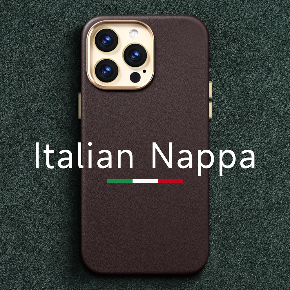 

LANGSIDI Original genuine leather Magnetic Phone Case for iPhone 12 13 14 Pro 14 Plus 14pro Wireless Charging Magsafe case