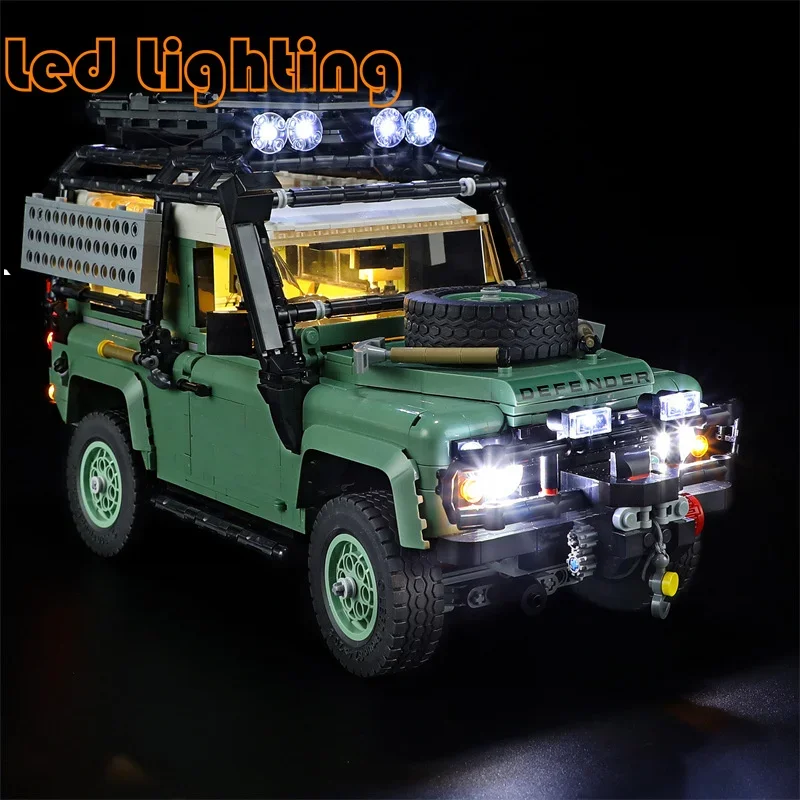 Set di illuminazione per auto 10317 Land Rover Defender 90 Road-Off Car Creator Expert non Include Building Block (solo Kit di luci a Led)