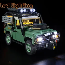 Juego de iluminación para coche Land Rover Defender 90, coche todoterreno, creador experto, no incluye bloques de construcción (solo Kit de luz Led), 10317