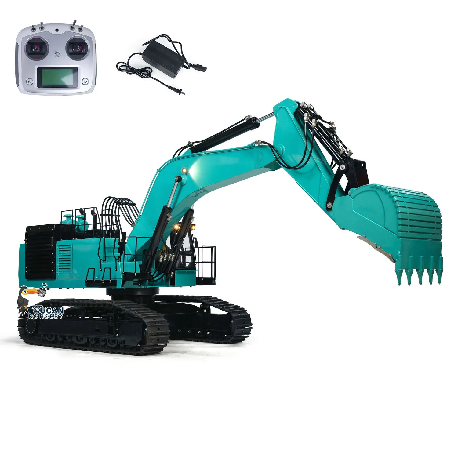 New 1/8 Scale PC1250 Huge RC Metal Heavy Hydraulic Excavator Construction Digger Light Machine Finished Car Trucks Vehicle Toys