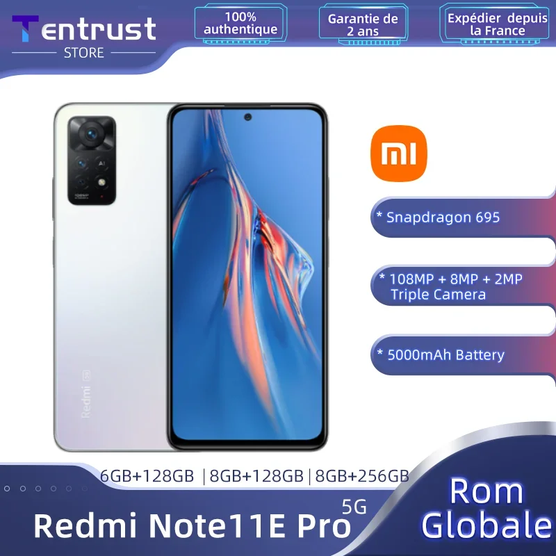 Globalny Rom Xiaomi Redmi Note 11E Pro 5G smartfon uwaga 11 E Pro 108MP tylna kamera Snapdragon 695 67W ładowarka 5000mAh bateria