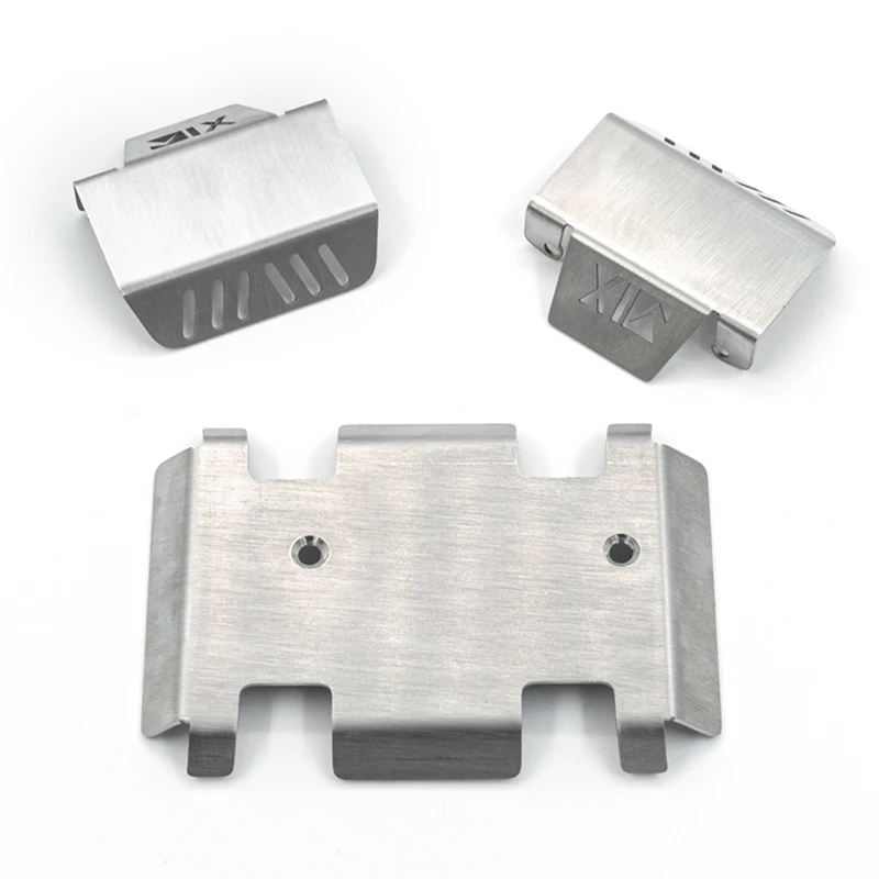 Stainless Steel Skid Plate & Chassis Armor for RGT EX86190/LC76 1/10 RC Crawler - Heavy Duty Axle Protector Upgrade Parts
