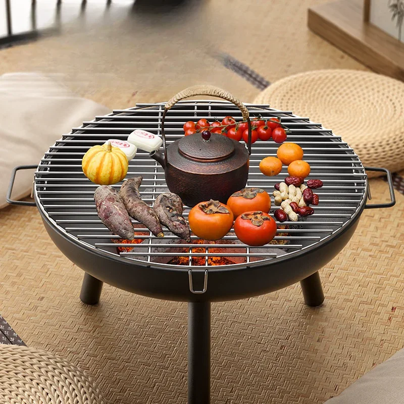 Stufa in carbonio per riscaldamento esterno Barbecue stufa a carbone pentola per Barbecue griglia per Barbecue fornello da tavolo cottura del tè Set da interno per la casa