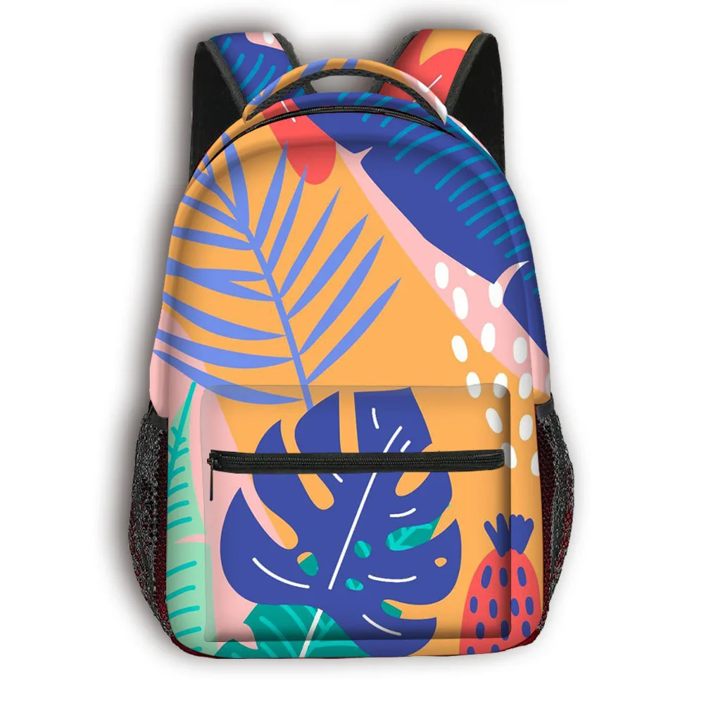 กระเป๋าเป้สะพายหลังนักเรียนลายดอกไม้สุดคลาสสิกยอดนิยม ตลกๆ พิมพ์ลาย 3 มิติ ผ้าอ็อกซ์ฟอร์ดกันน้ำ สำหรับเด็กชาย/เด็กหญิง ใช้สำหรับเดินทาง