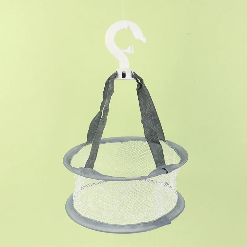 Filet de séchage d'œufs de maquillage, mini panier suspendu, panier de séchage d'éponge bouffante de poudre, support de séchage de brosse de maquillage, organisateur de sac en filet d'éponge