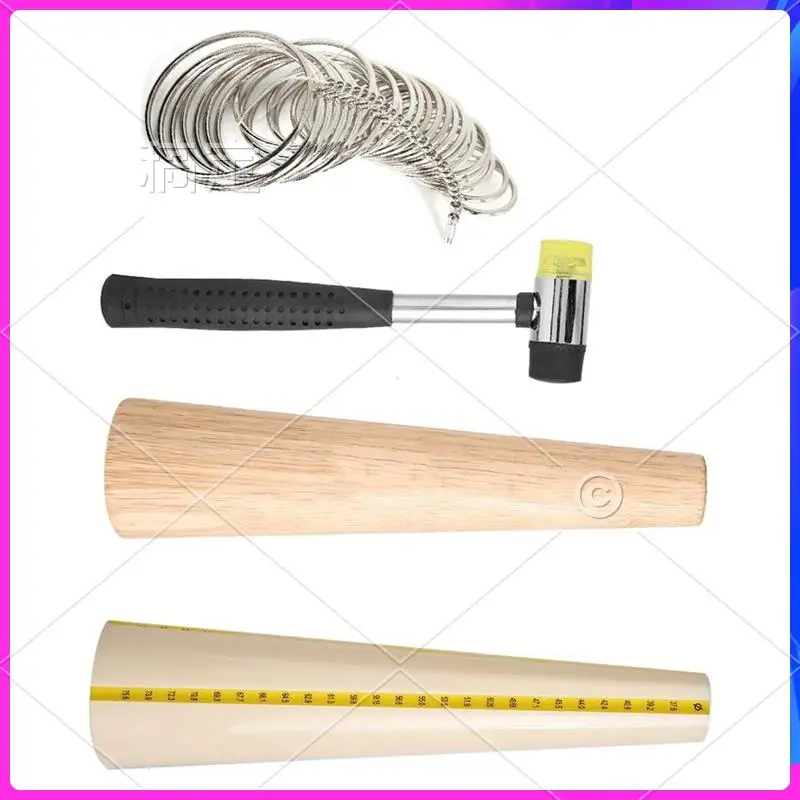 

AG-Mandrel Sizer Jewelry Making Tools Wooden Bangle Bracelet Repairing Measuring Set