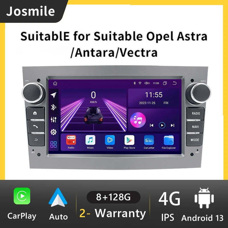 

AutoRadio 2 din Android 13 For Opel Vectra C Zafira B Corsa D C Astra H G Jvivaro Meriva Multimedia Stereo Audio GPS Navigation