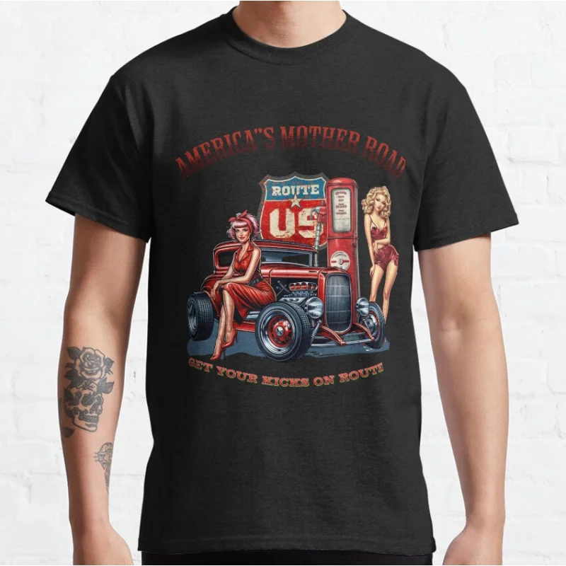 

In rust we trust 0327 Historic Route 66 US Mother Road travel Gift t shirt America Highway Graphic clothes All size Tops